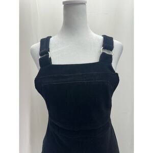 Top shop Black Corduroy overall dress 4